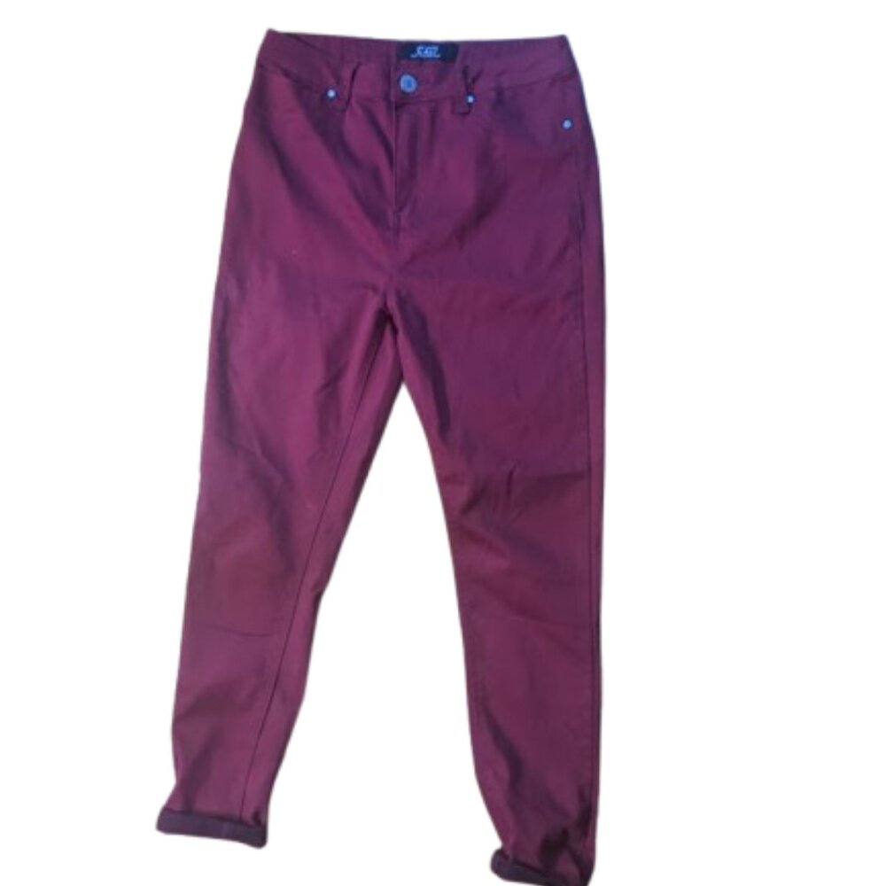 ---  Burgundy Red Ultra High Rise Pants Size 9